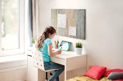 Bedruckte Korkplatte Bunte Bretter