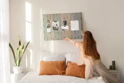 Bedruckte Korkplatte Bunte Bretter