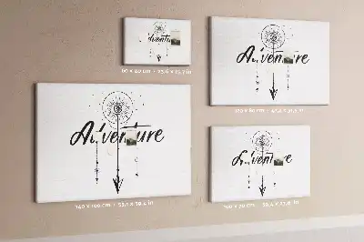 Bilder-Korktafel Ruf des Abenteuers Motto