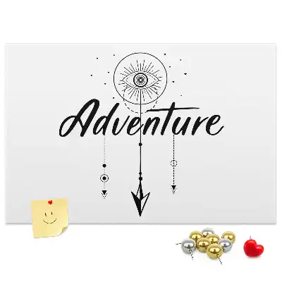 Bilder-Korktafel Ruf des Abenteuers Motto