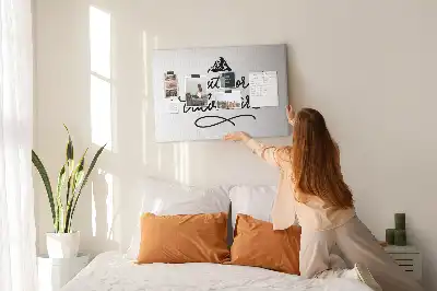 Bilder-Korktafel Motivationsspruch