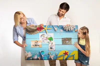 Kork-Pinnwand im Küsten-Design als Dekoration