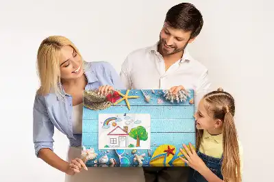 Kork-Pinnwand im Küsten-Design als Dekoration