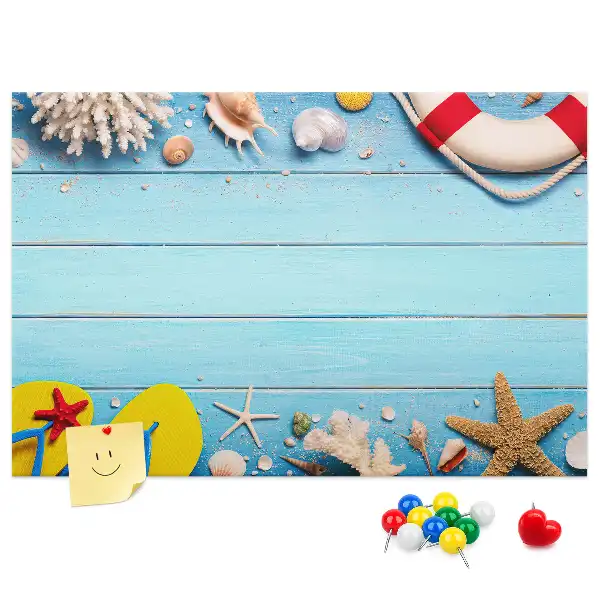 Bedruckte Korkplatte mit maritimen Motiven