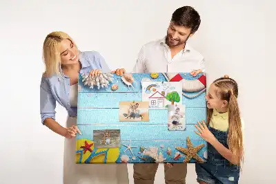 Bedruckte Korkplatte mit maritimen Motiven