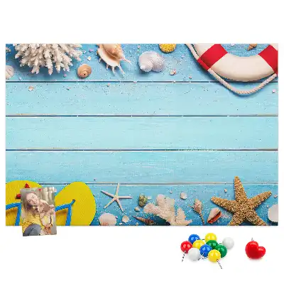 Bedruckte Korkplatte mit maritimen Motiven