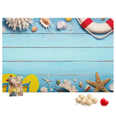 Bedruckte Korkplatte mit maritimen Motiven