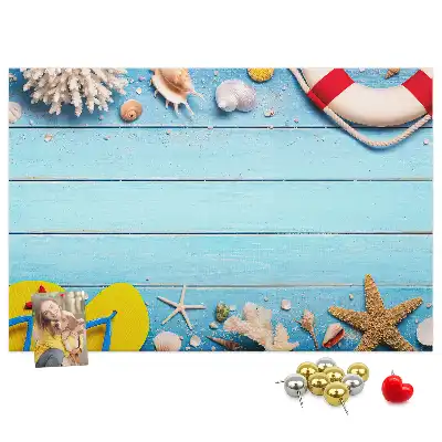 Bedruckte Korkplatte mit maritimen Motiven