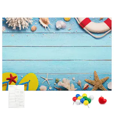 Bedruckte Korkplatte mit maritimen Motiven