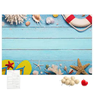 Bedruckte Korkplatte mit maritimen Motiven