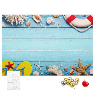 Bedruckte Korkplatte mit maritimen Motiven