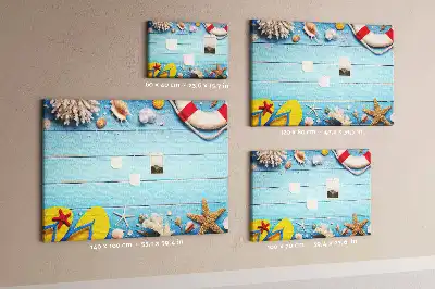 Bedruckte Korkplatte mit maritimen Motiven