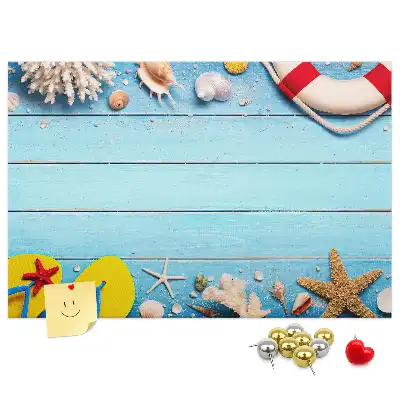 Bedruckte Korkplatte mit maritimen Motiven