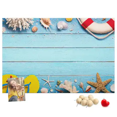 Bedruckte Korkplatte mit maritimen Motiven