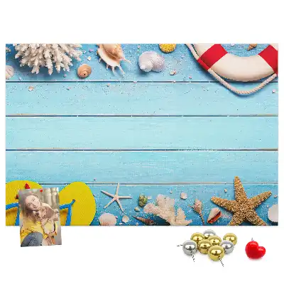 Bedruckte Korkplatte mit maritimen Motiven