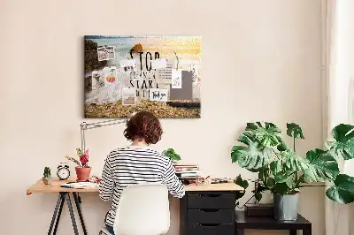 Kork Pinnwand Motivationstext