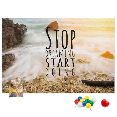 Kork Pinnwand Motivationstext