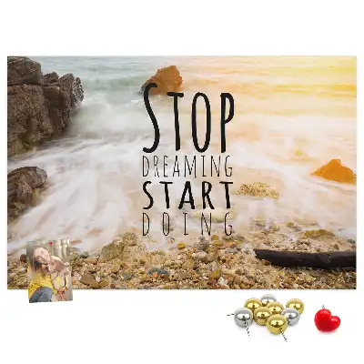 Kork Pinnwand Motivationstext