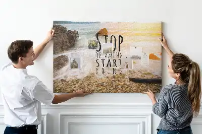 Kork Pinnwand Motivationstext