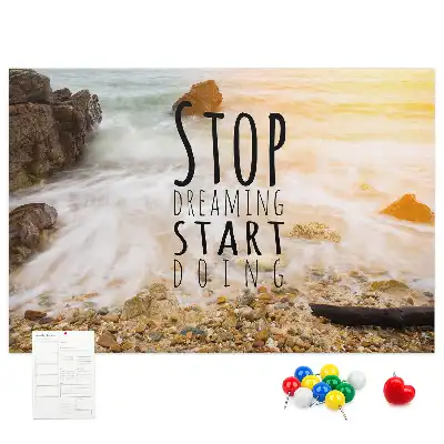 Kork Pinnwand Motivationstext
