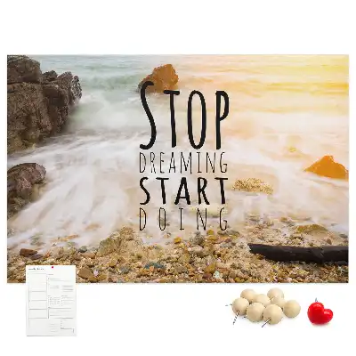 Kork Pinnwand Motivationstext