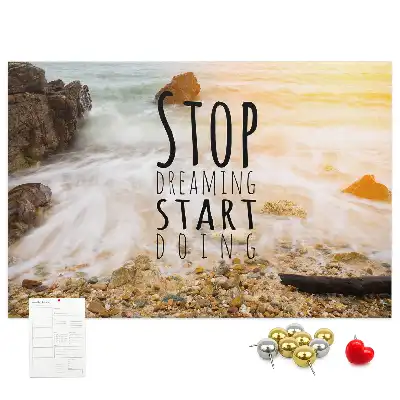 Kork Pinnwand Motivationstext