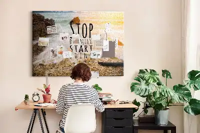 Kork Pinnwand Motivationstext