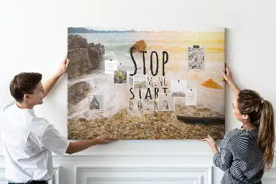 Kork Pinnwand Motivationstext