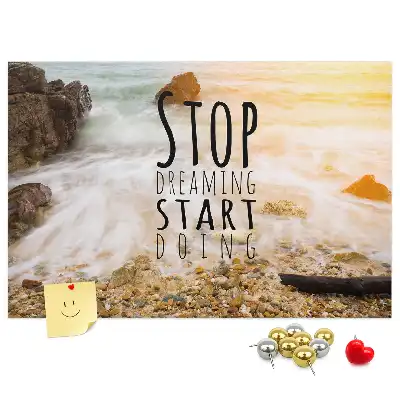 Kork Pinnwand Motivationstext