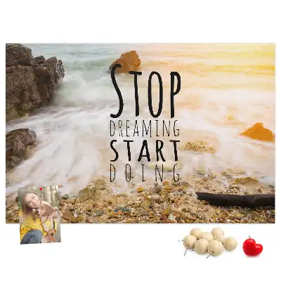 Kork Pinnwand Motivationstext