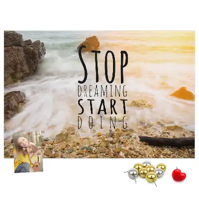 Kork Pinnwand Motivationstext