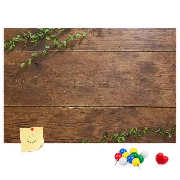 Korktafel im rustikalen Holzdesign