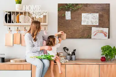 Korktafel im rustikalen Holzdesign