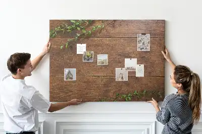 Korktafel im rustikalen Holzdesign