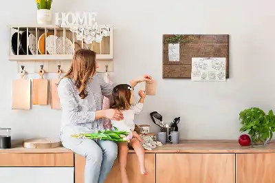 Korktafel im rustikalen Holzdesign