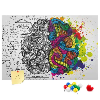 Bedruckte Korkplatte Psychologisches Motiv des Denkens