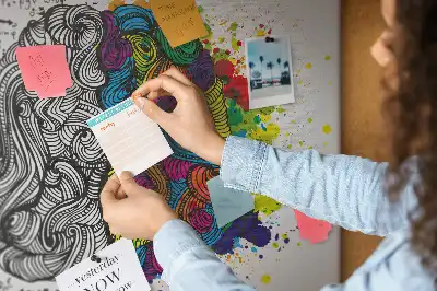Bedruckte Korkplatte Psychologisches Motiv des Denkens