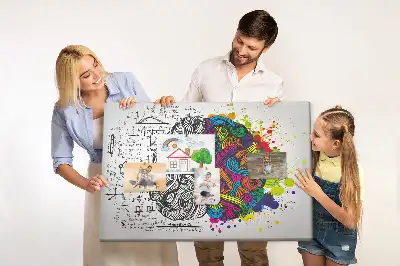 Bedruckte Korkplatte Psychologisches Motiv des Denkens
