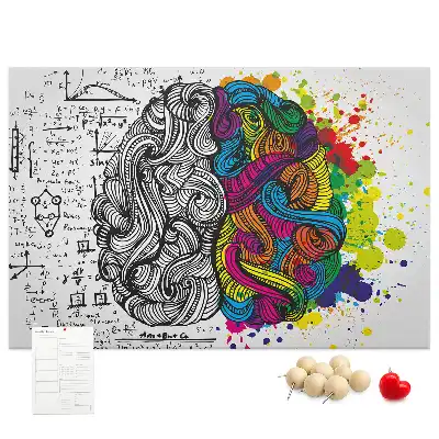 Bedruckte Korkplatte Psychologisches Motiv des Denkens