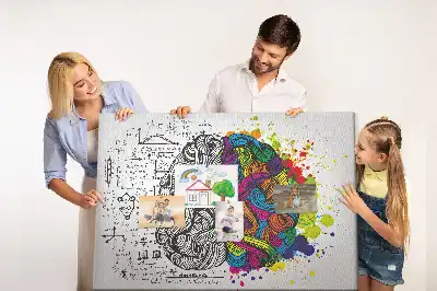 Bedruckte Korkplatte Psychologisches Motiv des Denkens