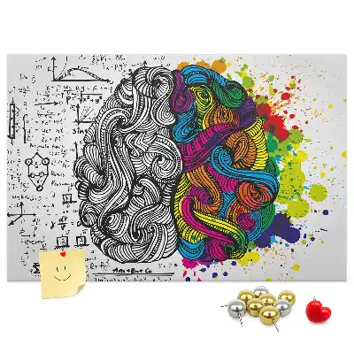 Bedruckte Korkplatte Psychologisches Motiv des Denkens