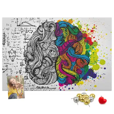 Bedruckte Korkplatte Psychologisches Motiv des Denkens
