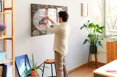 Bilder-Korktafel Klassischer Atlas aus alten Zeiten