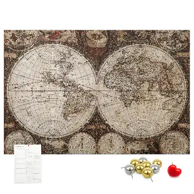 Bilder-Korktafel Klassischer Atlas aus alten Zeiten