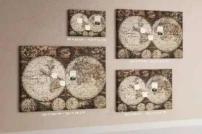 Bilder-Korktafel Klassischer Atlas aus alten Zeiten