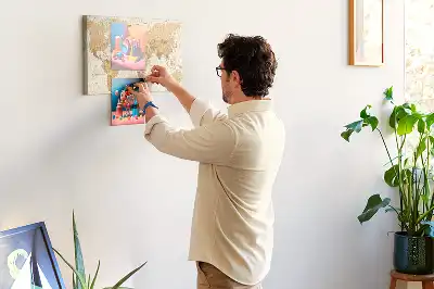Bilder-Korktafel Länder und Grenzen des Globus