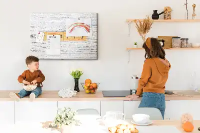 Bedruckte Korkplatte mit Familienmotiv