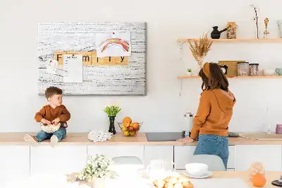Bedruckte Korkplatte mit Familienmotiv