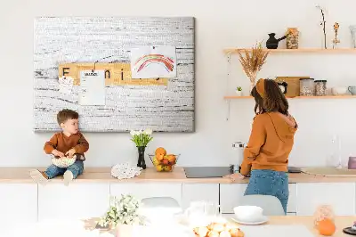 Bedruckte Korkplatte mit Familienmotiv
