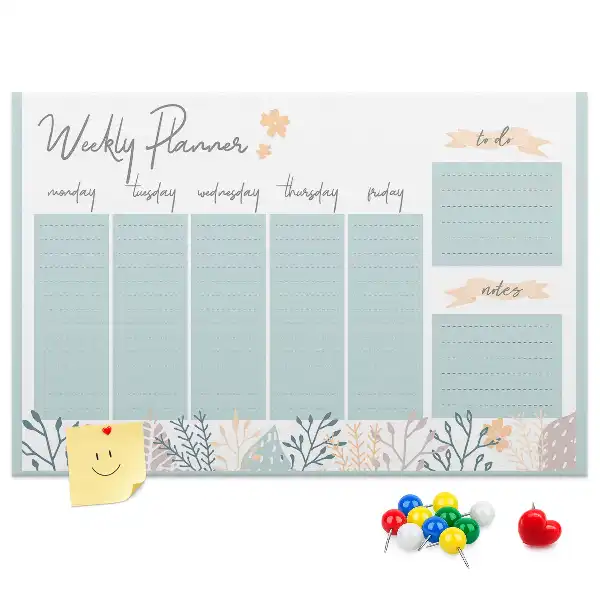 Bilder-Korktafel Wochenplan